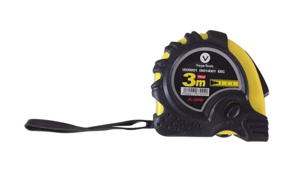 VaGo-Tools ruban à mesurer ruban à mesurer ruban à mesurer 3m ruban à mesurer avec deux boutons d'arrêt, JR-389W_kv