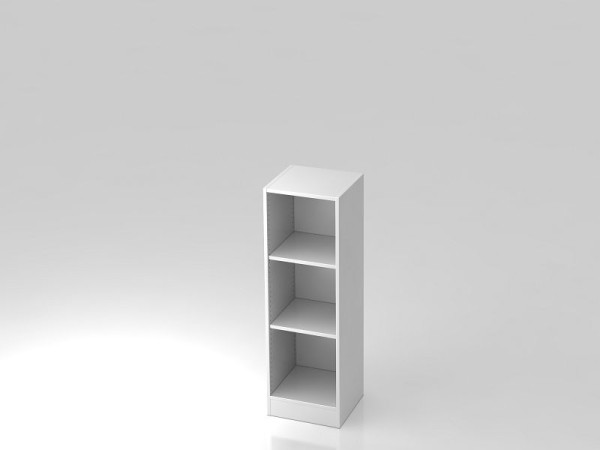 Étagère étroite Hammerbacher 3OH avec panneau de base blanc, 40,6x40x127 cm (LxPxH), V6050/W