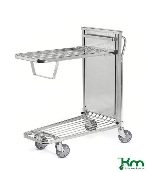 Chariot libre-service Kongamek 960 x 525 x 1030 mm, galvanisé, 4 roulettes, KM4202-F