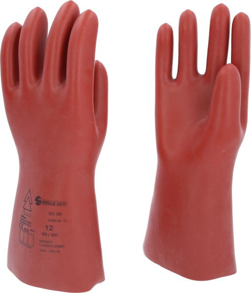 KS Tools Gant de protection pour électricien avec protection mécanique, taille 12, classe 00, rouge, 117.0068