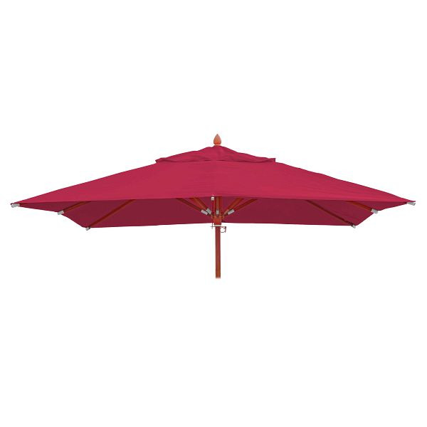 Housse de remplacement Mendler pour parasol en bois de gastronomie HWC-C57, housse de parasol, carré 4x4m polyester 3kg, bordeaux, 76672