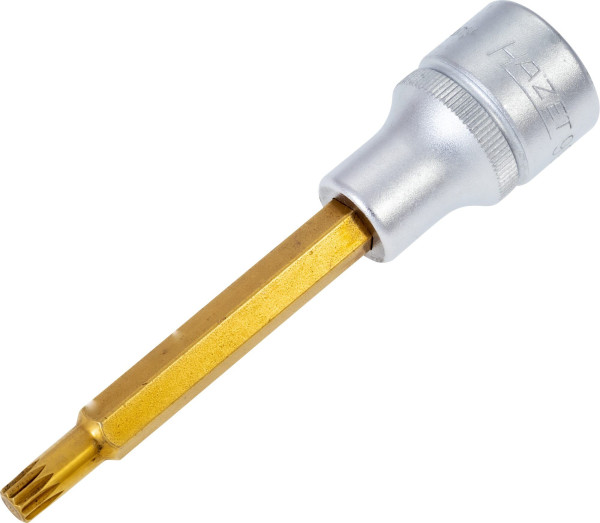 Douille tournevis Hazet, carré creux 12,5 mm (1/2 pouce), profil interne multident XZN, M9, 990LG-9