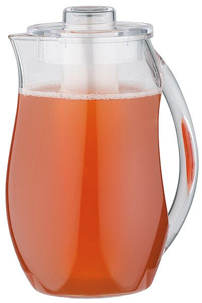 Pichet à jus/eau APS, 19 x 13 cm, hauteur : 27 cm, MS, transparent, avec tube d'eau glacée, sans tube environ 2,8 litres, 10769