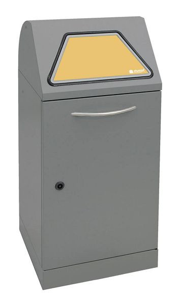 tri des déchets contondants Modul-Vario 60, structure en aluminium gris, conteneur intérieur galvanisé, 60 litres, 625-060-0-2-100