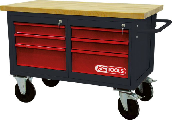 KS Tools Établi mobile avec 6 tiroirs, 865.0011