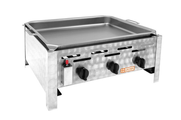 Torréfacteur de table combiné à gaz Locher 3 brûleurs, 152003