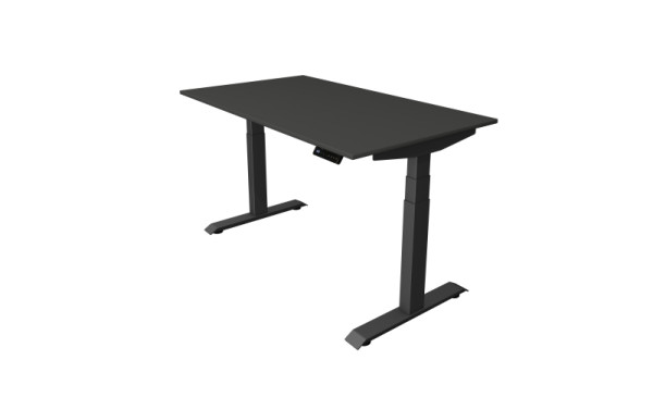 Table assis/debout Kerkmann Move 4, L 1400 x P 800 mm, réglable en hauteur électriquement de 640 à 1290 mm, anthracite, 10081013