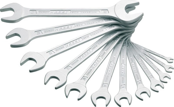 Jeu de clés à fourche doubles Hazet, profil 6 pans mâle, 6 x 7 - 27 x 32, nombre d'outils : 12, 450N/12
