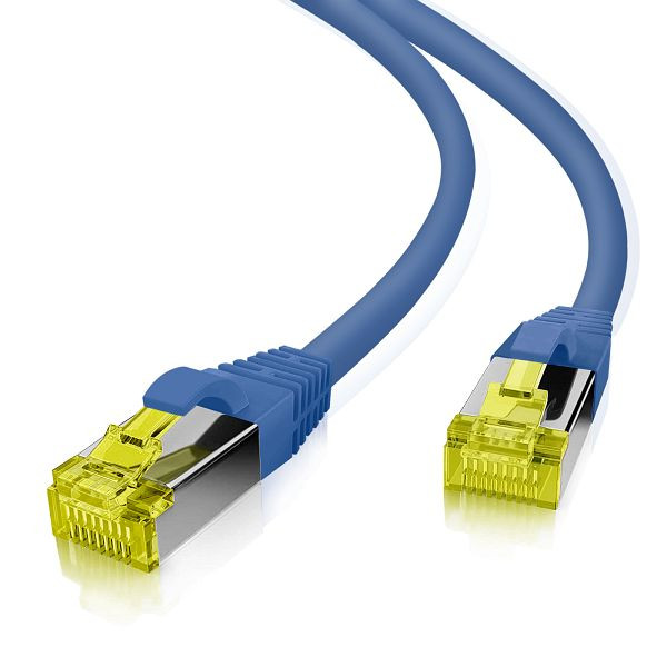 Câble de raccordement Helos S/FTP Cat 6a bleu 1,5 m, 118078