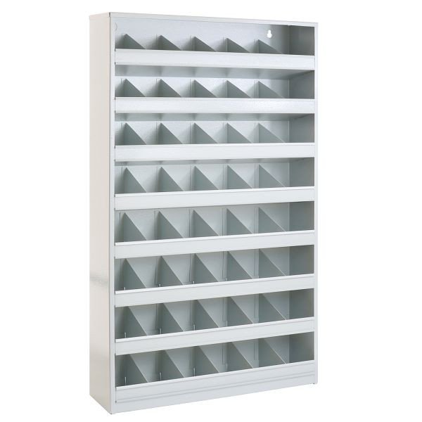 Etagère verseuse / étagère à compartiments ADB, 48 compartiments, gris clair, 53618