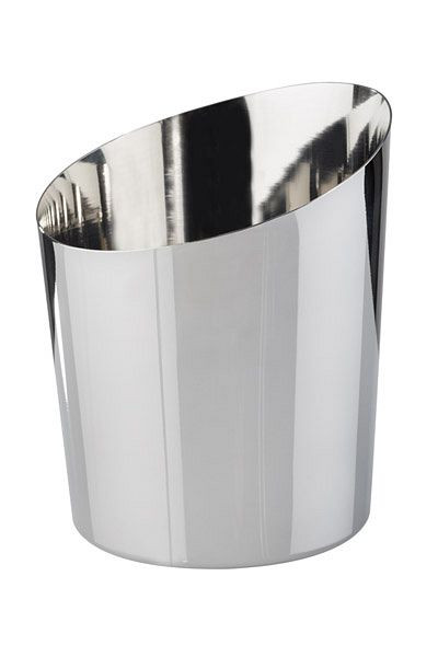 Seau / tasse de service APS, Ø 9,5 cm, hauteur : 8,5 / 11,5 cm, acier inoxydable, 0,45 litre, -SNACK HOLDER-, 40605