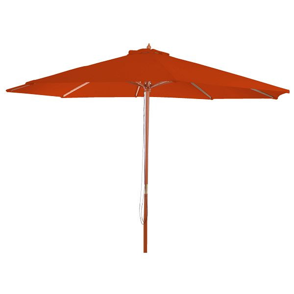 Parasol Mendler Florida, parasol de jardin parasol market, Ø 3,5m polyester/bois 7kg, terre cuite, 97760