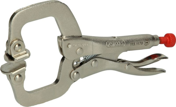 KS Tools pince de soudage pince à mâchoires de serrage mobiles 0-25mm, 115.1178