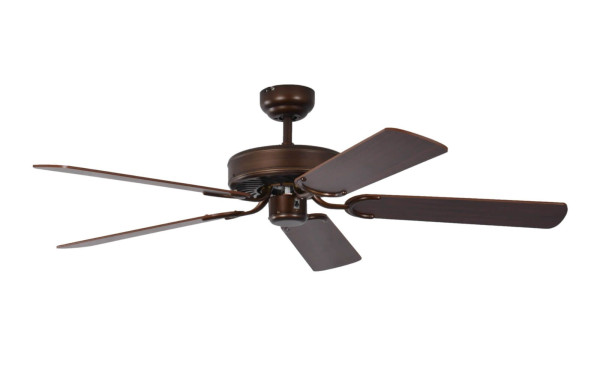 Ventilateur de plafond Pepeo Potkuri bronze vieilli / noyer 132 cm avec chaînette, 1335201232