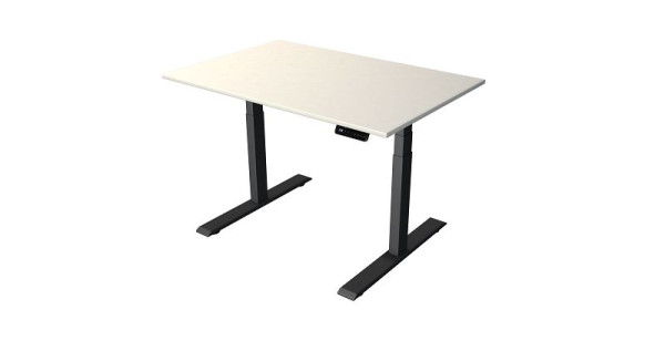 Table debout/assise Kerkmann L 1200 x P 800 mm, anthracite, réglable en hauteur électriquement de 630 à 1270 mm, blanc/anthracite, 10270510