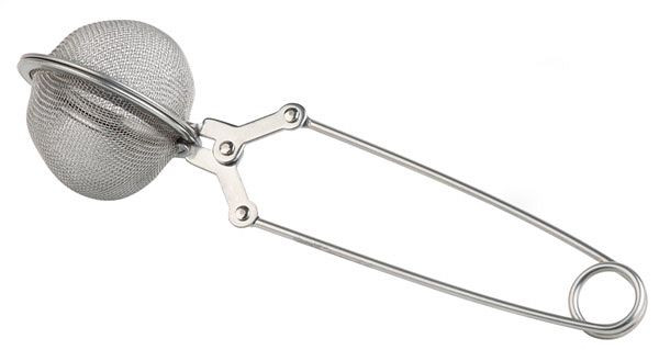 Passoire à thé APS, Ø 4,5 cm, longueur 15,5 cm, acier inoxydable, avec passoire fine, dépliable, 74750