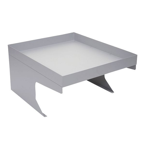 Mendler robot tondeuse garage avec jardinière HWC-G60, abri de toit pour tondeuse à gazon, métal 37x60x70cm, gris, 92195