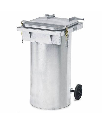 Conteneur pour solides DENIOS, galvanisé, avec châssis intégré, volume de 200 litres, 117-967
