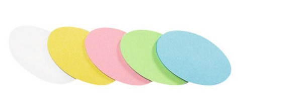 Cartes de modération Legamaster ovales 500 pièces assorties, 5 couleurs, 7-254199
