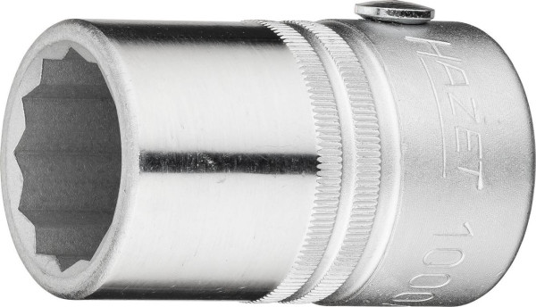 Douille Hazet, double hexagonal, carré creux 20 mm (3/4 pouce), profil extérieur double hexagonal, 7/8", 1000AZ-7/8