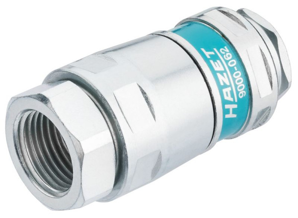 Raccord de sécurité Hazet, pour mamelon de raccordement d'air de 10 mm, pour grandes conduites de 12,5 mm ( 1/2 pouces), filetage de raccordement d'air (IT) 20,95 mm ( 1/2 "), 9000-062