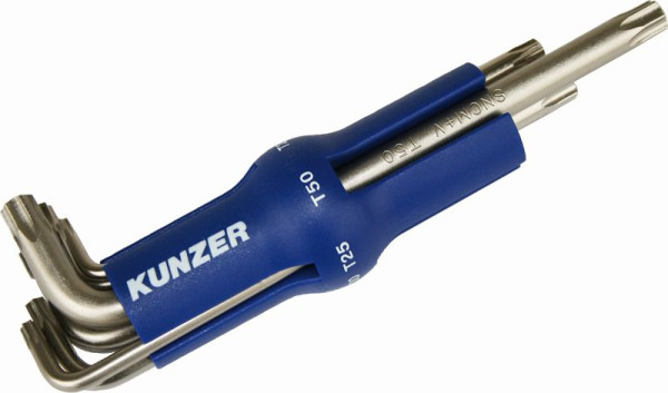 Kunzer Jeu de clés coudées TX profil + trou, 8 pièces, 7TXS08