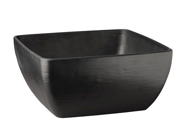 Bol APS -SLATE-, 25 x 25 cm, hauteur : 12 cm, mélamine, noir, aspect ardoise, 3,8 litres, 84245