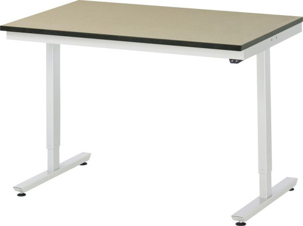 Table de travail RAU série adlatus 150 (réglable électriquement en hauteur), plan de travail en MDF, 1250x720-1120x800 mm, 08-AT-125-080-F