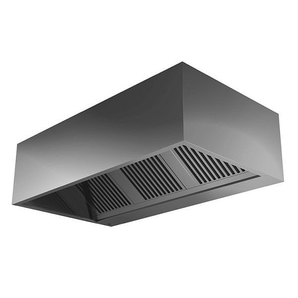Hotte Gastro-Inox modèle caisson en acier inoxydable avec moteur, 1000(L)x900(P)x450(H)mm, 306.140