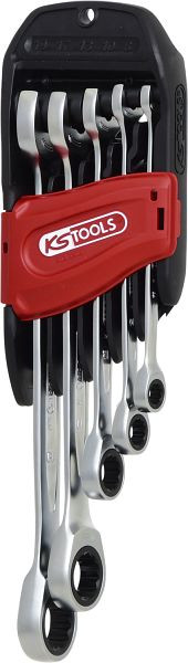 KS Tools DUO GEARplus® jeu de clés mixtes à cliquet avec fonction cliquet, 5 pièces, 503.5205