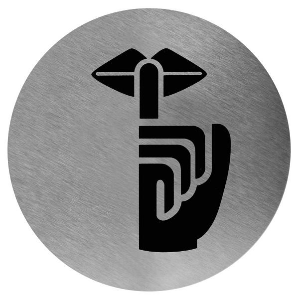 Symbole de porte KEMMLIT Basic, calme, qualité supérieure, acier inoxydable, 252.418