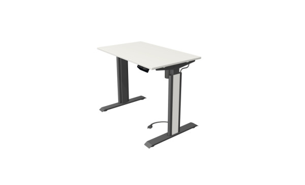 Kerkmann table debout/assise Move 1 advance 100 x 60 cm structure anthracite, plateau blanc, 10250210
