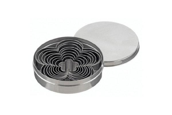 Set d'emporte-pièces décor Schneider "Blossom", 9 pièces, hauteur : 20 mm, acier inoxydable, 199642