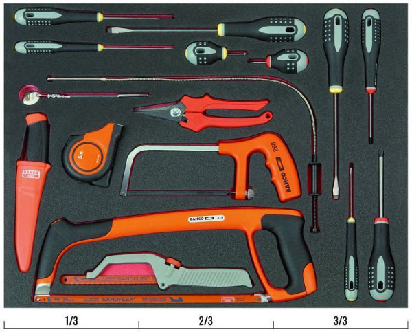 Embout Bahco 3/3, tournevis Ergo™ + outils de coupe, 16 pièces, FF1A5023