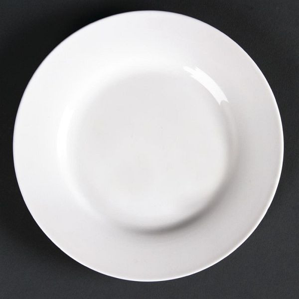 Assiettes rondes Lumina avec un bord large 15cm, UE: 6 pièces, CD621