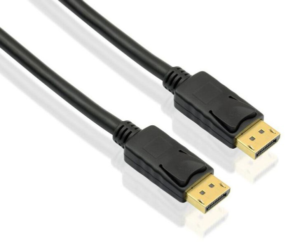 Câble de connexion Helos, DisplayPort mâle/mâle, 4K 3,0m, noir, 288439