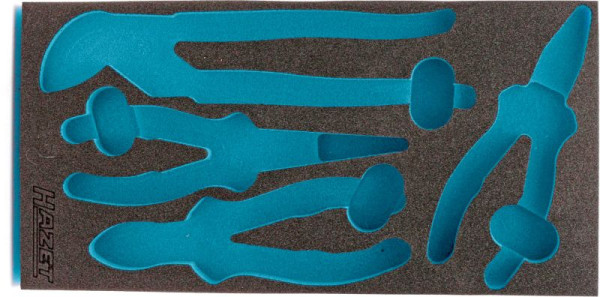 Insert en mousse souple Hazet à 2 composants, pour 163-257/4, dimensions / longueur : 342 mm x 172 mm, 163-257L