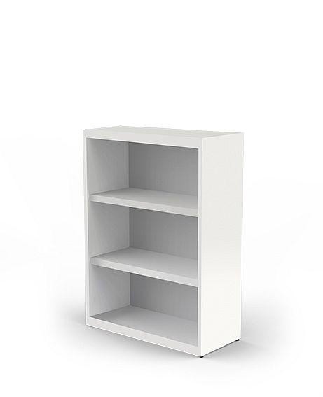 Kerkmann étagère simple 3 OH, forme 5, L 800 x P 355 x H 1150 mm, blanc, 13438010