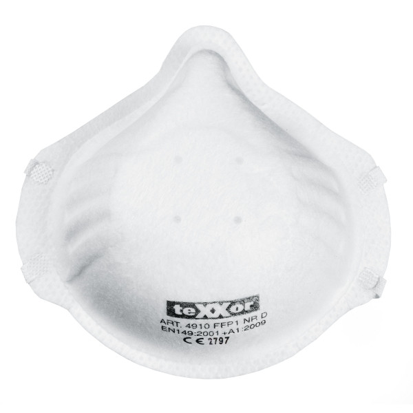 Masque anti-poussières fines teXXor FFP1 "NR" D, paquet de 400, 4910