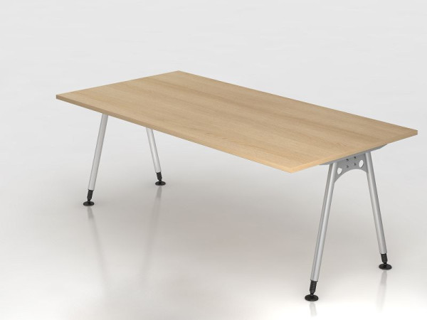 Bureau Hammerbacher pied A 200x100cm chêne, forme rectangulaire, VAS2E/E/S