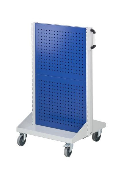 Panneaux de tôle perforée de base ANKE pour voitures; 800 x 720 x 1350 mm; RAL 7035/5010; avec 4 x panneaux métalliques perforés (2 x par côté), 962.025