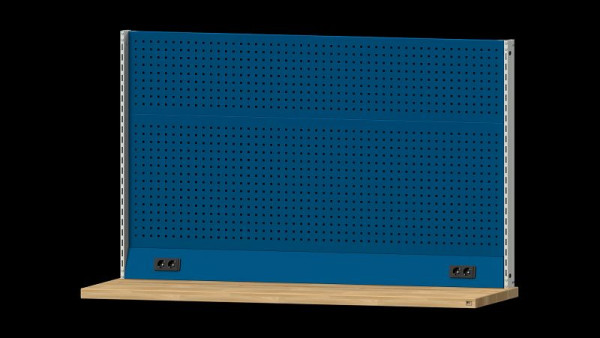 Structure de base des établis ANKE structure du système, 1980 x 107 x 1200 mm, RAL 7035/5010, double prise, 340.357