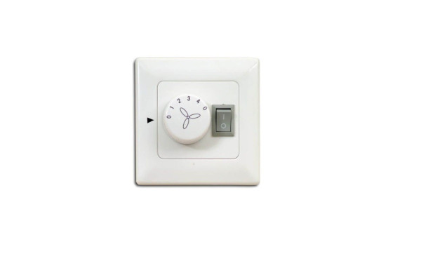 Interrupteur mural / interrupteur à pas Pepeo pour ventilateur de plafond avec lumière - encastré, 85975/85205