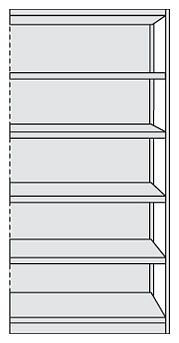 Kerkmann étagère de bureau complète Progress 500, L 960 x P 300 x H 1900 mm, gris clair, 50946211