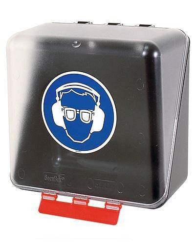 Boîte midi DENIOS pour ranger les protections oculaires/ouïes, transparente, 116-487