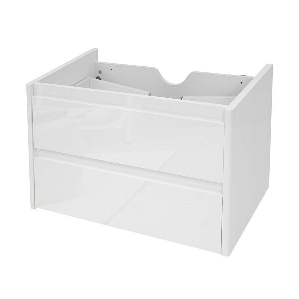 Mendler HWC-B19 meuble-lavabo, meuble-lavabo de salle de bain, brillant Soft-Close 50x60cm, blanc, 57615