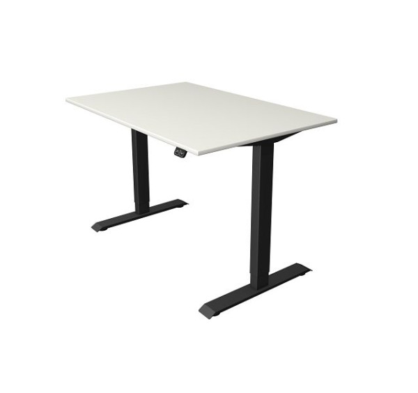 Kerkmann table assis/debout L 1200 x P 800 mm, réglable en hauteur électriquement de 740 à 1230 mm, blanc, 10180610