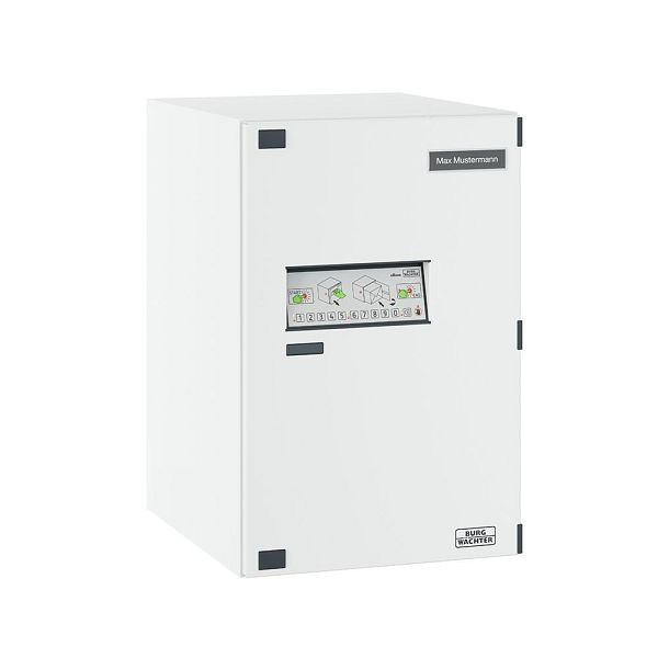 Boîte à colis BURG-WÄCHTER eBoxx GV 645 W, 2 x piles, 2 x clés de secours, HxLxP (extérieur) : 760 x 575 x 450 mm, blanc, 41940