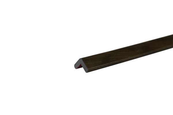 Protection d'angle Knuffi, profilé d'avertissement et de protection type E, bois foncé, 1 mètre, PE-100021