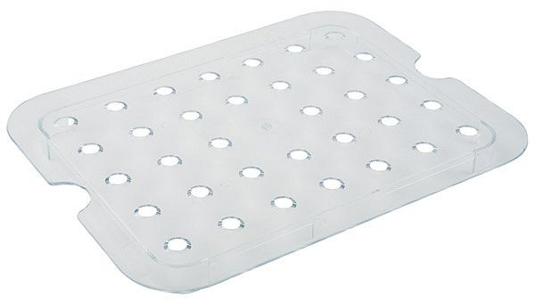 Egouttoir APS pour GN 1/1, 47,3 x 26,8 cm, hauteur : 2 cm, polycarbonate, adapté aux bacs GN 1/1, en polycarbonate, 82003